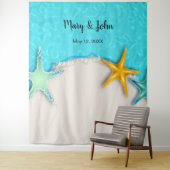 Mooie Zeester Summer Strand Trouw Achtergrond Wandkleed (In situ)