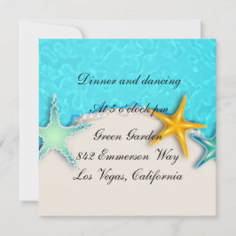 Mooie Zeester Summerstrand Ontvangstkaart Kaart