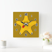 Mooie Zeester Wall Clock Vierkante Klok (Huis)