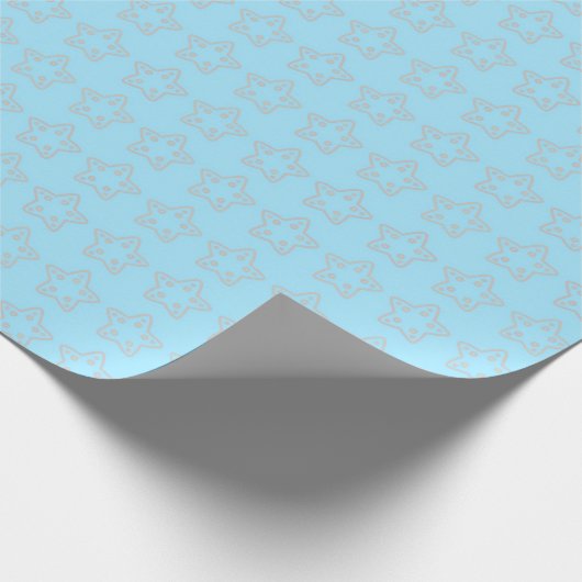 Mooie Zeesterpatroon Naadloos Design Cadeaupapier (Hoek)