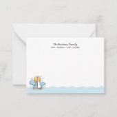 MOOIE ZEEWAARDIGE ZILBOOT FAMILIEKAARTEN NOTITIEKAARTJE (Voorkant)