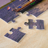 Mooie zeilboot bij zonsondergang, Nederland Legpuzzel (Zijkant)