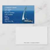 Mooie zeilboot visitekaartje (Voorkant / Achterkant)