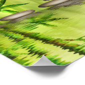 Mooie Zen die de Illustratie van de Spa verlicht Poster (Hoek)