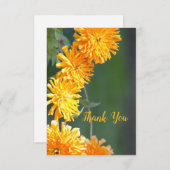 Mooie Zenia Bloemen Bedankkaart (Voorkant / Achterkant)