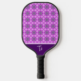 Mooie zeshoek paars patroon pickleball paddle