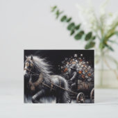 Mooie zigeuner Vanner trekken een kar van Shamrock Briefkaart (Staand voorkant)