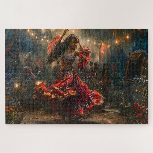 Mooie zigeunerdanseres legpuzzel (Horizontaal)