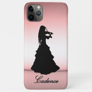 Mooie zigeunerin speelt viool Persoonlijke naam Case-Mate iPhone Case