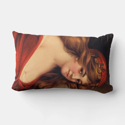 Mooie zigeunerin, zigeuner bruid kussen (Achterkant)