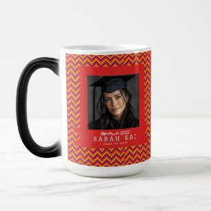 Mooie Zigzag Patroon Vrouw Afstudeercadeau Magische Mok