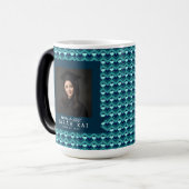 Mooie Zigzag Print Afstudeerklas Magische Mok (Voorkant links)