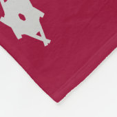 Mooie zilver en Bourgogne Fleece Deken (Hoek)