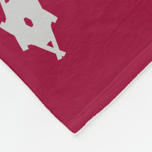 Mooie zilver en Bourgogne Fleece Deken (Hoek)