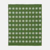Mooie zilver en Forest Green Fleece Deken (Voorkant)