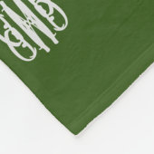 Mooie zilver en Forest Green Fleece Deken (Hoek)