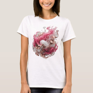 Mooie zilveren ABSTRACTE KUNST Artistiek motief T-shirt
