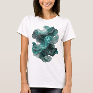 Mooie Zilveren ABSTRACTE KUNST Draagbare Kunst T-shirt
