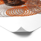 Mooie Zilveren ABSTRACTE KUNST Modeprint Poster (Hoek)