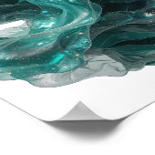 Mooie zilveren ABSTRACTE KUNST Poster (Hoek)