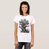 Mooie zilveren ABSTRACTE KUNST Statement T-shirt (Voorkant volledig)