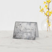 Mooie zilveren bloemige sympathie kaart (Gele Bloem)