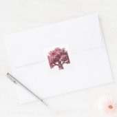 Mooie zilveren BORSTKANKER BERICHTEN BOOM Label (Envelop)