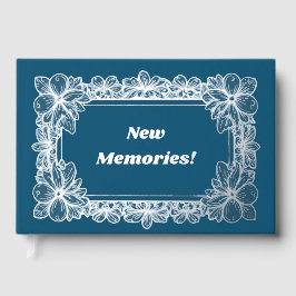 Mooie zilveren folie foto/gastenboek gastenboek