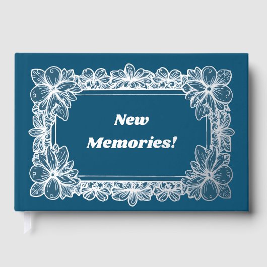 Mooie zilveren folie foto/gastenboek gastenboek (Voorkant)