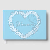 Mooie zilveren Folie gastenboek (Voorkant)