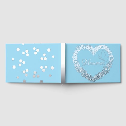 Mooie zilveren Folie gastenboek (Volledig)