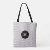 Mooie zilveren gestippelde lijnen tote bag (Achterkant)