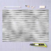 Mooie Zilveren Gestreepte Huwelijk Tissuepapier (Craft)