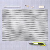 Mooie zilveren gestreepte trouw  tissuepapier (Craft)