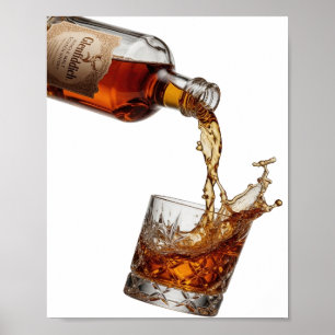 Mooie zilveren GLENFIDDICH SINGLE MALT WHISKY Poster