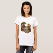 Mooie zilveren HERFSTLANDSCHAP Statement T-shirt (Voorkant volledig)