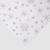 Mooie zilveren kerstsnowflakes tissuepapier (Detail)