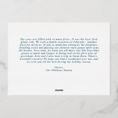 Mooie zilveren nostalgische kerstornamenten slinge folie feestdagenkaart (Achterkant)