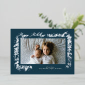 Mooie Zilveren Nostalgische Sieraden Slag Kerstfee Folie Feestdagenkaart (Staand Voorkant)