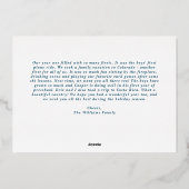 Mooie Zilveren Nostalgische Sieraden Slag Kerstfee Folie Feestdagenkaart (Achterkant)