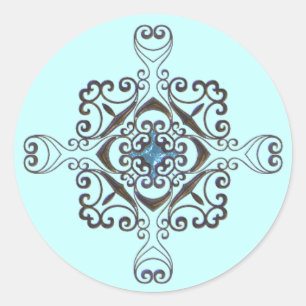 Mooie zilveren versiering Trouwstickers Ronde Sticker