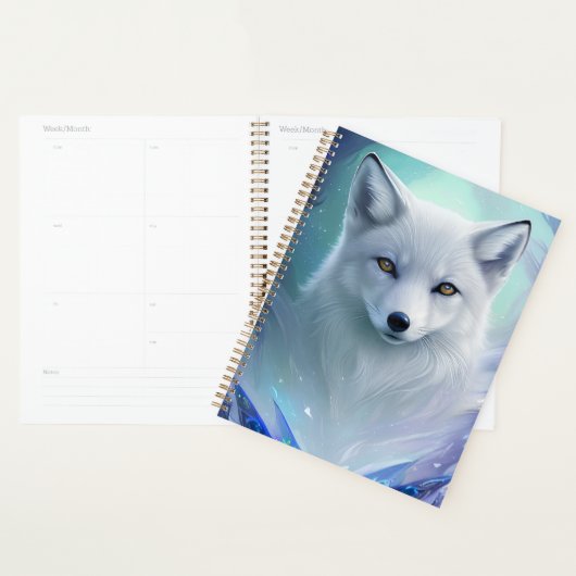 Mooie zilveren vos planner (Display)