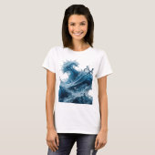 Mooie Zilveren WATERSPATTING Aangepaste T-shirt v2 (Voorkant volledig)