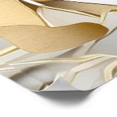 Mooie zilvergouden palmbladeren poster (Hoek)