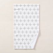 Mooie zilvergrijze stippen op witte badhanddoekset bad handdoek (Handdoek)