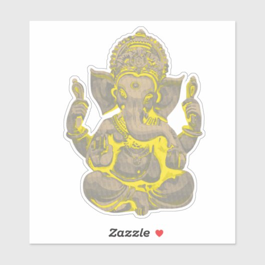 Mooie zittende olifant god Ganesha Sticker (Vel)