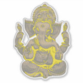Mooie zittende olifant god Ganesha Sticker (Voorkant)
