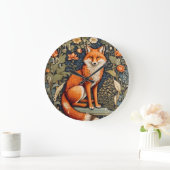 Mooie zittende rode vos William Morris geïnspireer Grote Klok (Huis)