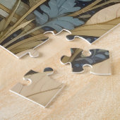 Mooie zittende rode vos William Morris geïnspireer Legpuzzel (Zijkant)