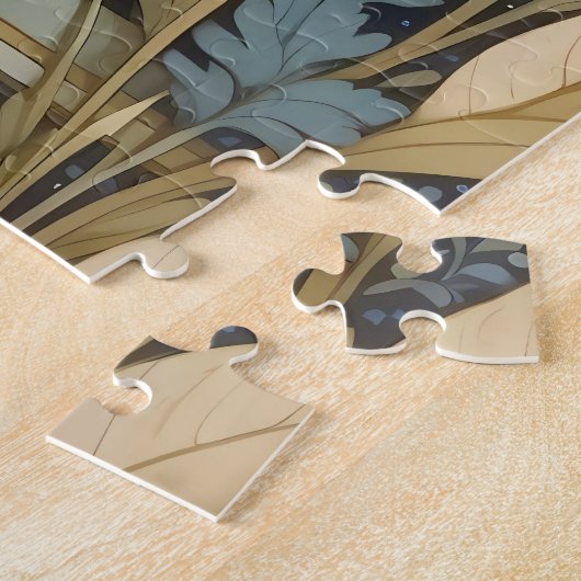 Mooie zittende rode vos William Morris geïnspireer Legpuzzel (Zijkant)